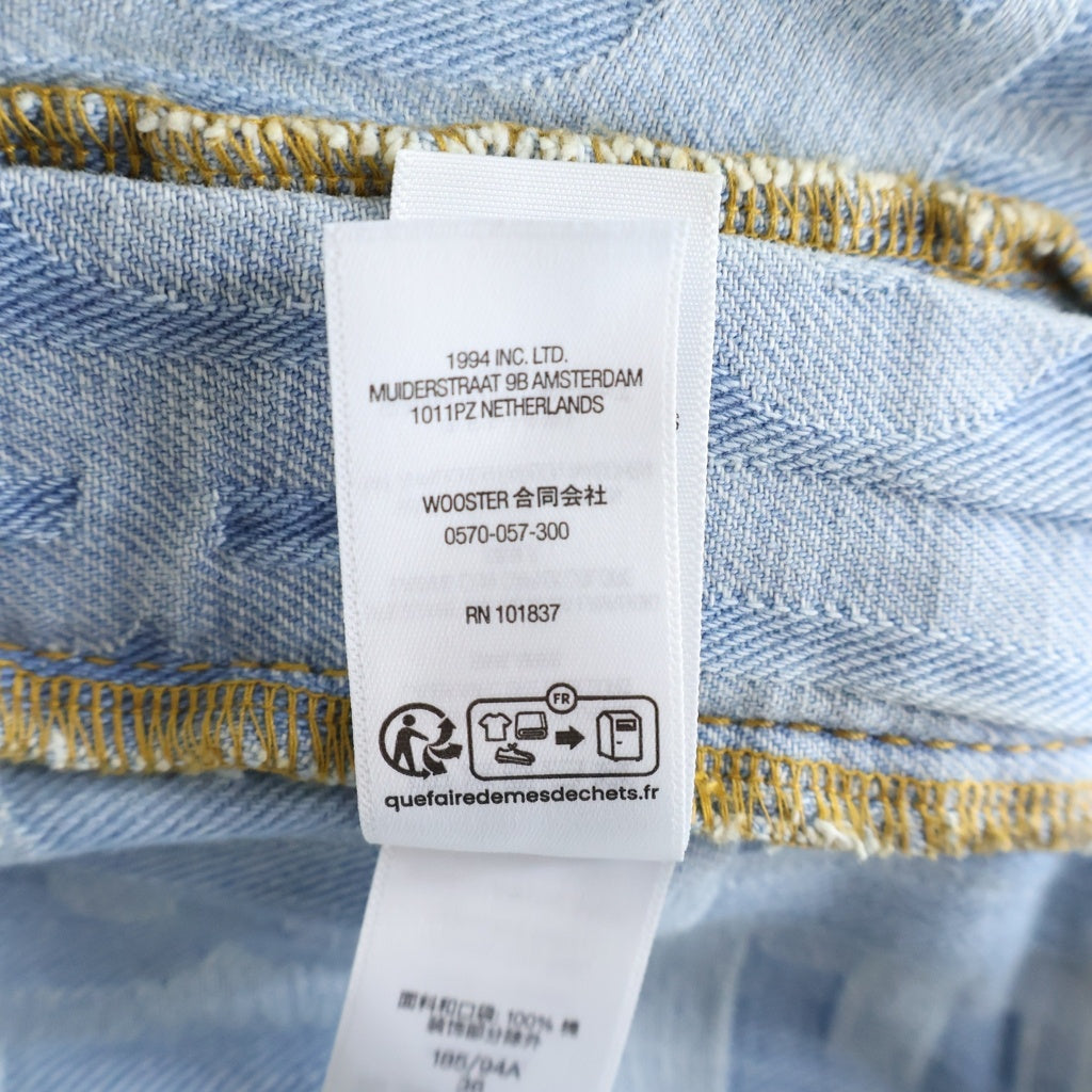 SUPREME(シュプリーム) 26SS Repeat Jacquard Double Knee Denim Short リピート ロゴ総柄 ダブルニー デニム ショートパンツ インディゴ