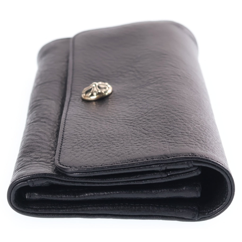 CHROME HEARTS(クロムハーツ) JUDY CROSS BALL ジュディ クロス ボール ボタン レザーウォレット 長財布 ブラック BCA366