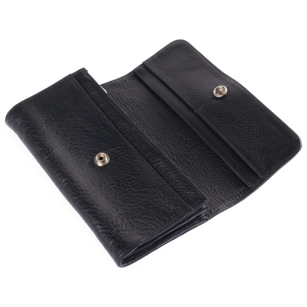 CHROME HEARTS(クロムハーツ) JUDY CROSS BALL ジュディ クロス ボール ボタン レザーウォレット 長財布 ブラック BCA366