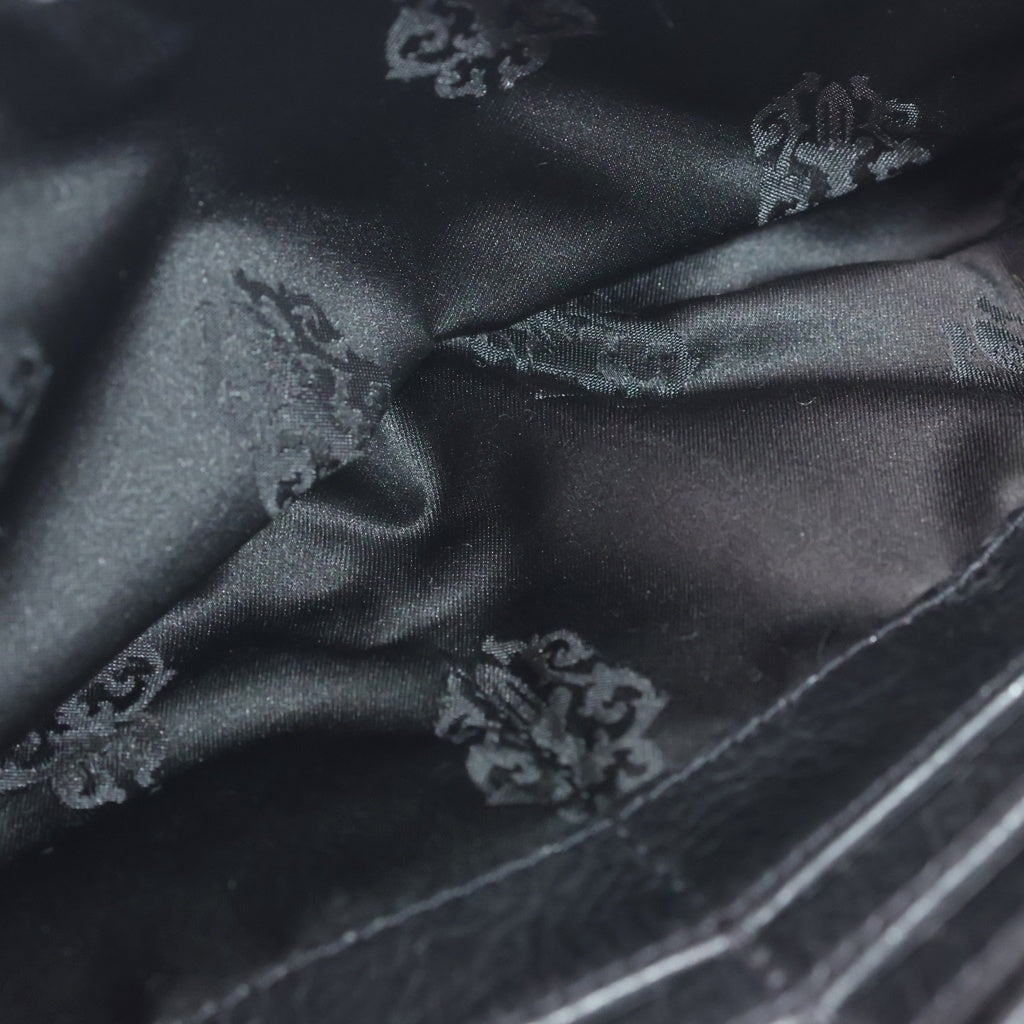 CHROME HEARTS(クロムハーツ) JUDY CROSS BALL ジュディ クロス ボール ボタン レザーウォレット 長財布 ブラック BCA366