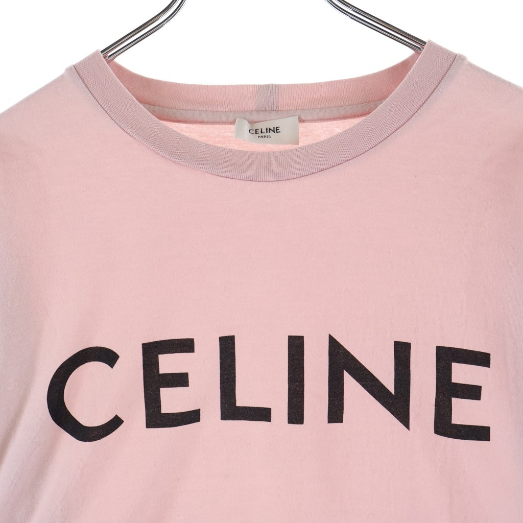 CELINE(セリーヌ) Cropped T-Shirt クロップド 半袖Tシャツ ピンク 2X761501F