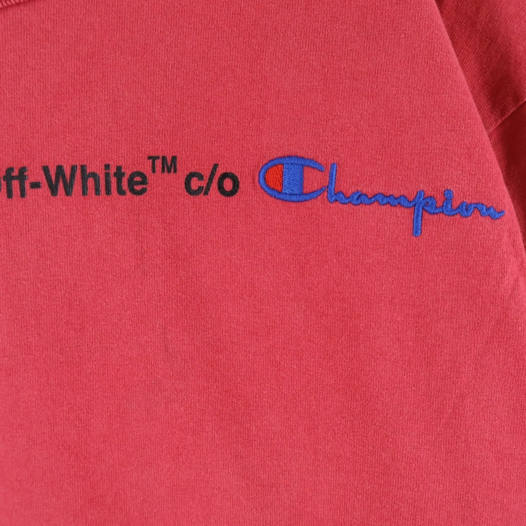 OFF-WHITE(オフホワイト) 18SS ×Champion T-Shirt チャンピオン 半袖Tシャツ レッド OMAA029S18874050