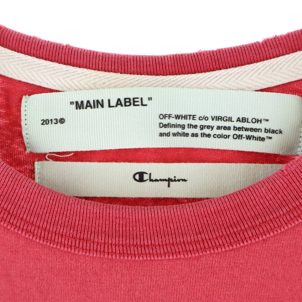 OFF-WHITE(オフホワイト) 18SS ×Champion T-Shirt チャンピオン 半袖Tシャツ レッド OMAA029S18874050