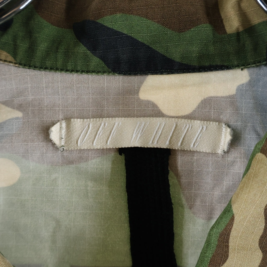 OFF-WHITE(オフホワイト) 16SS Military Field Jacket カモフラージュ ロゴワッペン フィールドジャケット カーキ