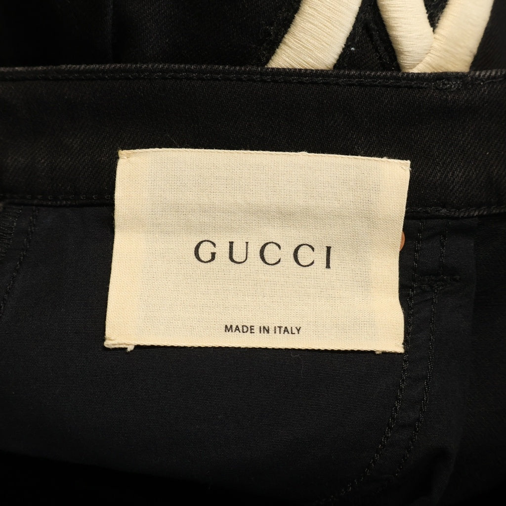GUCCI(グッチ) New York Yankees Denim Pants ニューヨークヤンキース デニムパンツ ブラック レディース 527442 XRC72
