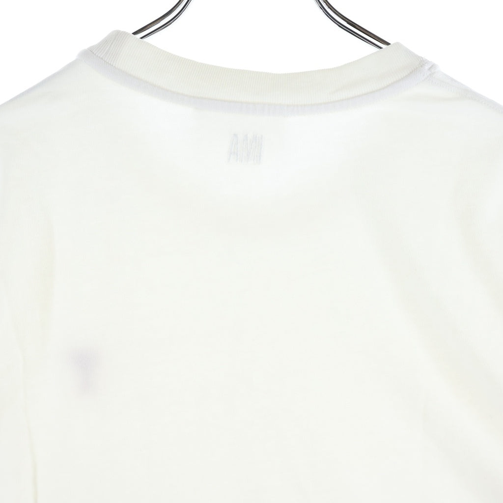 AMI Alexandre Mattiussi(アミアレクサンドルマテュッシ) T-Shirt ハートロゴ刺繍 半袖Tシャツ ホワイト BFUTS005.726