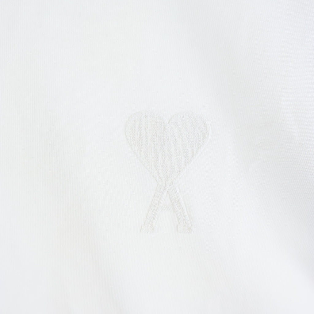 AMI Alexandre Mattiussi(アミアレクサンドルマテュッシ) T-Shirt ハートロゴ刺繍 半袖Tシャツ ホワイト H20HJ133.79