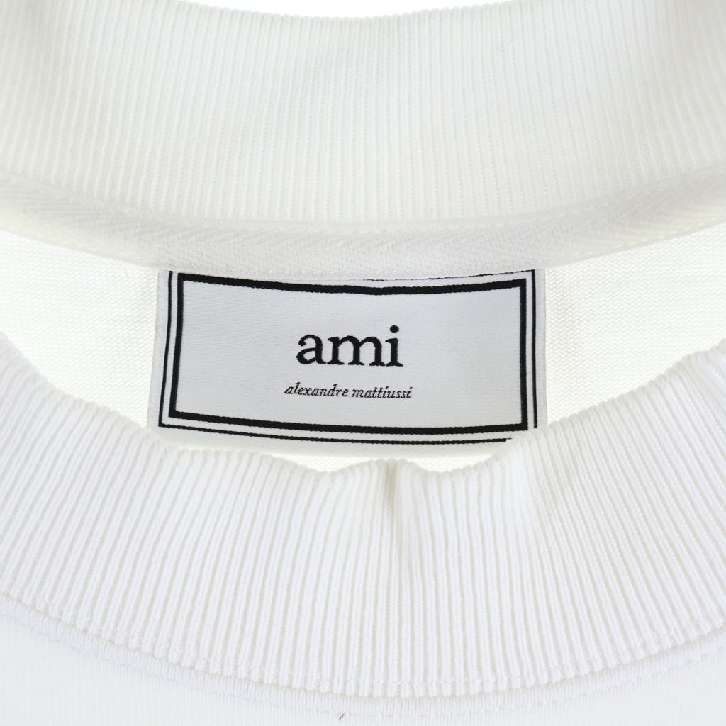 AMI Alexandre Mattiussi(アミアレクサンドルマテュッシ) T-Shirt ハートロゴ刺繍 半袖Tシャツ ホワイト H20HJ133.79