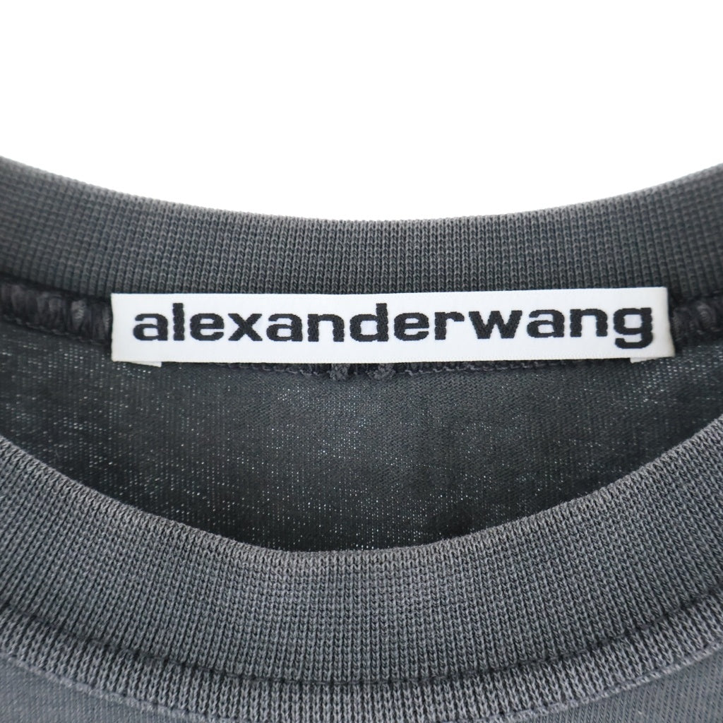ALEXANDER WANG(アレキサンダーワン) Emboss T-Shirt エンボスロゴ 半袖Tシャツ グレー