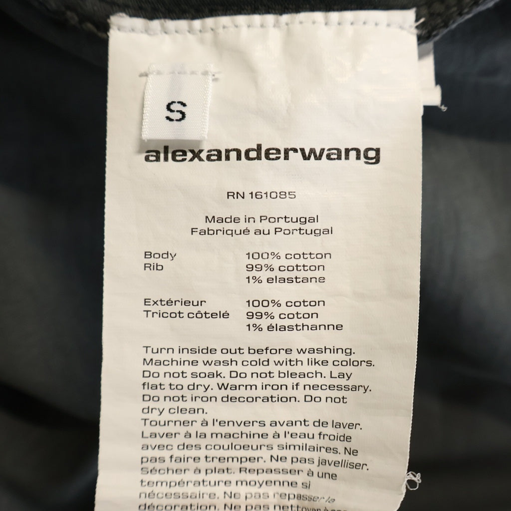 ALEXANDER WANG(アレキサンダーワン) Emboss T-Shirt エンボスロゴ 半袖Tシャツ グレー
