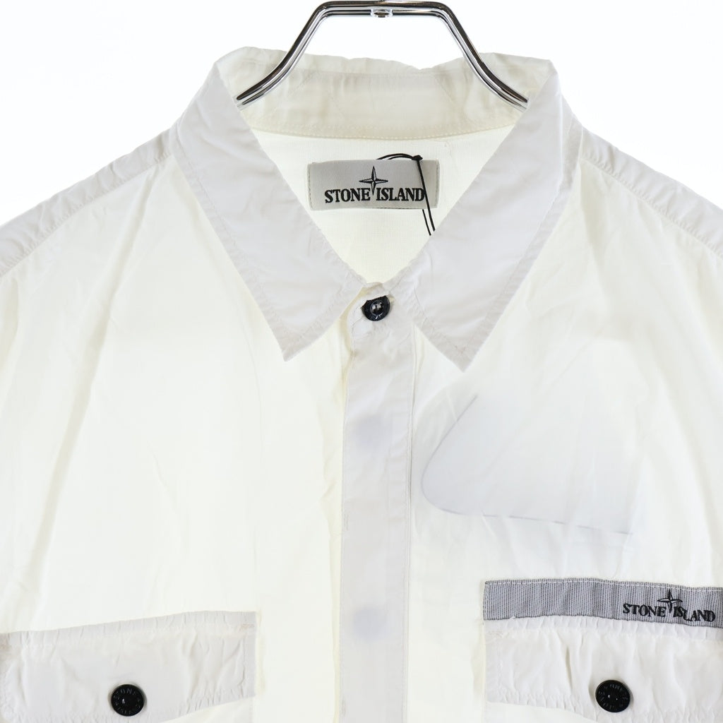 STONE ISLAND(ストーンアイランド) Military Shirt 半袖シャツ ホワイト 60151FA10