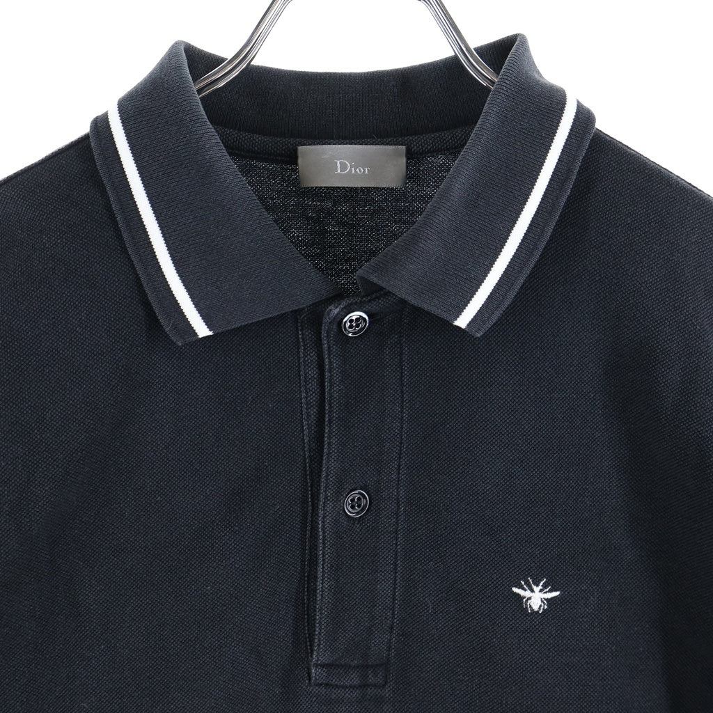 DIOR(ディオール) Bee Polo Shirt ロゴ刺繍 半袖ポロシャツ ブラック 733J805B0373