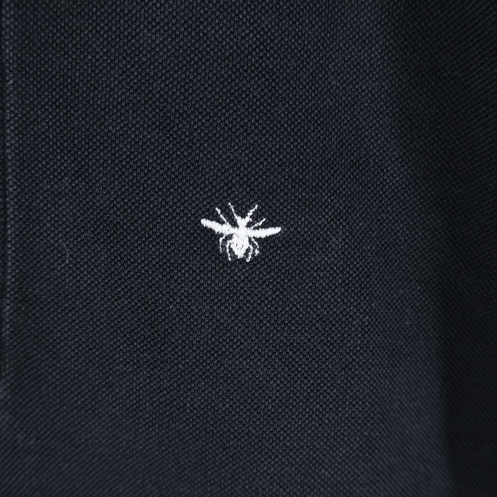 DIOR(ディオール) Bee Polo Shirt ロゴ刺繍 半袖ポロシャツ ブラック 733J805B0373