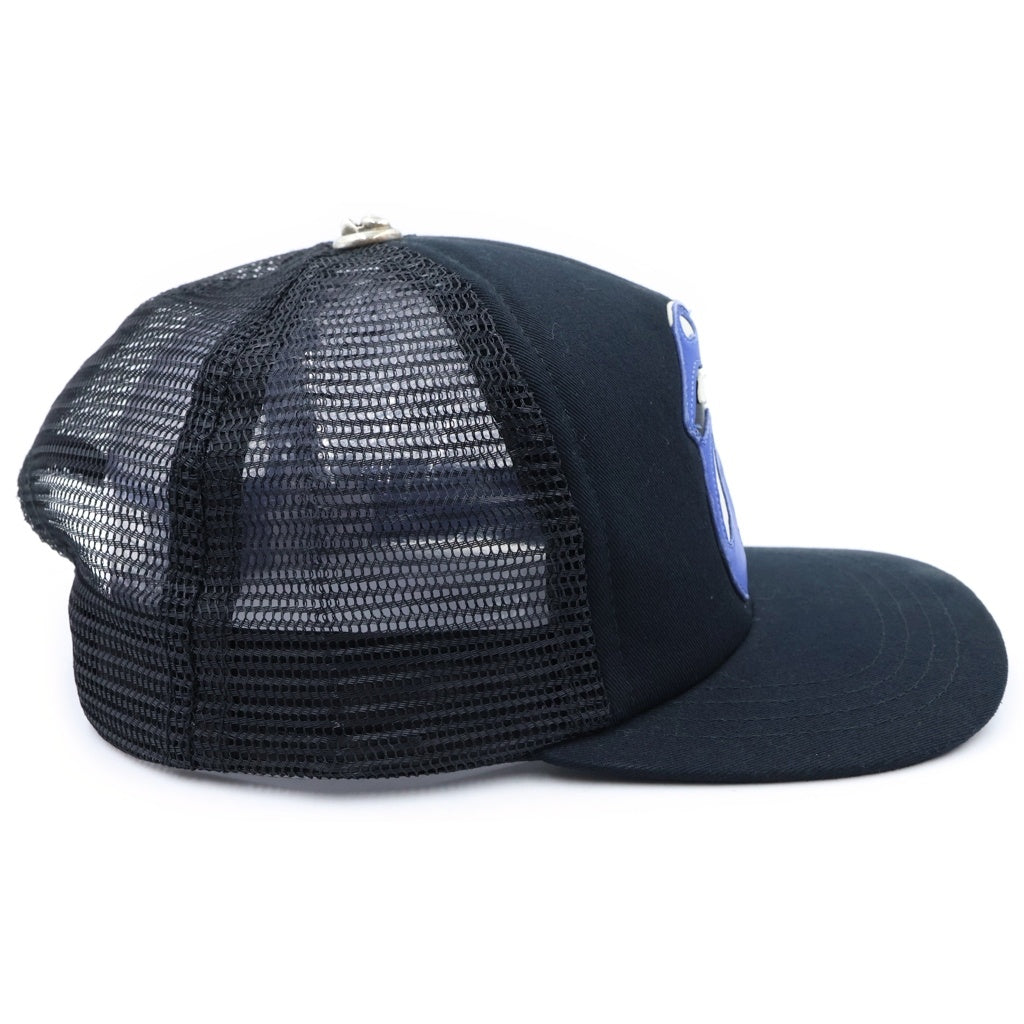 CHROME HEARTS(クロムハーツ) THE ROLLING STONES TRUCKER CAP トラッカーキャップ リップアンドタンパッチメッシュ帽子 ブラック/ブルー