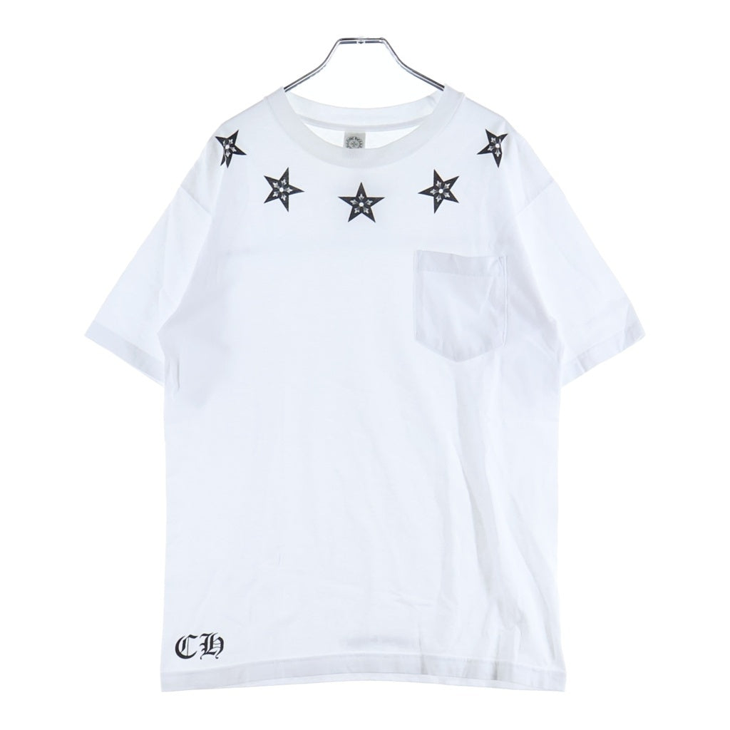 CHROME HEARTS(クロムハーツ) STAR PRINT SHAT スタープリント シャツ 半袖Tシャツ カットソー クルーネック ホワイト