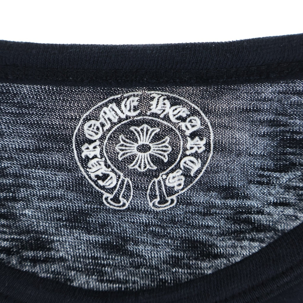 CHROME HEARTS(クロムハーツ) スクロールラベル プリント ラグランスリープ 長袖Tシャツ ロンT グレー