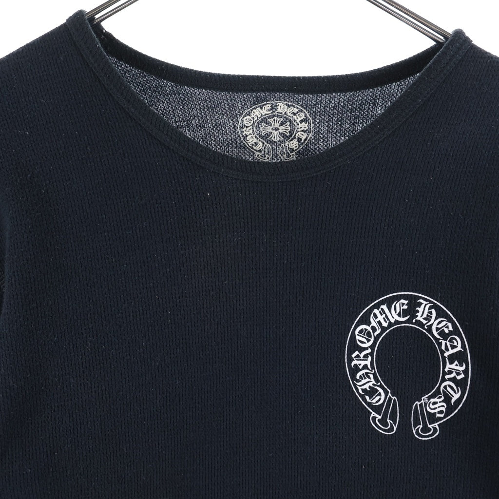 CHROME HEARTS(クロムハーツ) スクロールラベル CHプラス アームクロスプリント 長袖Tシャツ ロングスリーブ ブラック