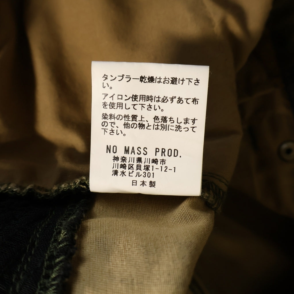 NO BRAND(ノーブランド) NO MASS PROD ノーマス プロッド カモ柄 切り替えデザイン ジップフライ ワークパンツ カーキ