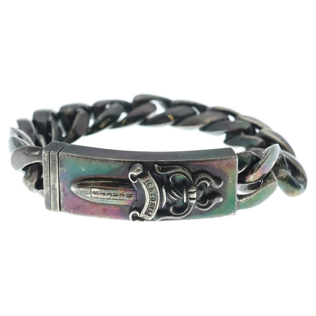 CHROME HEARTS(クロムハーツ) ダガーIDクラシックリンクブレスレット 13LINK ブラックロジウム