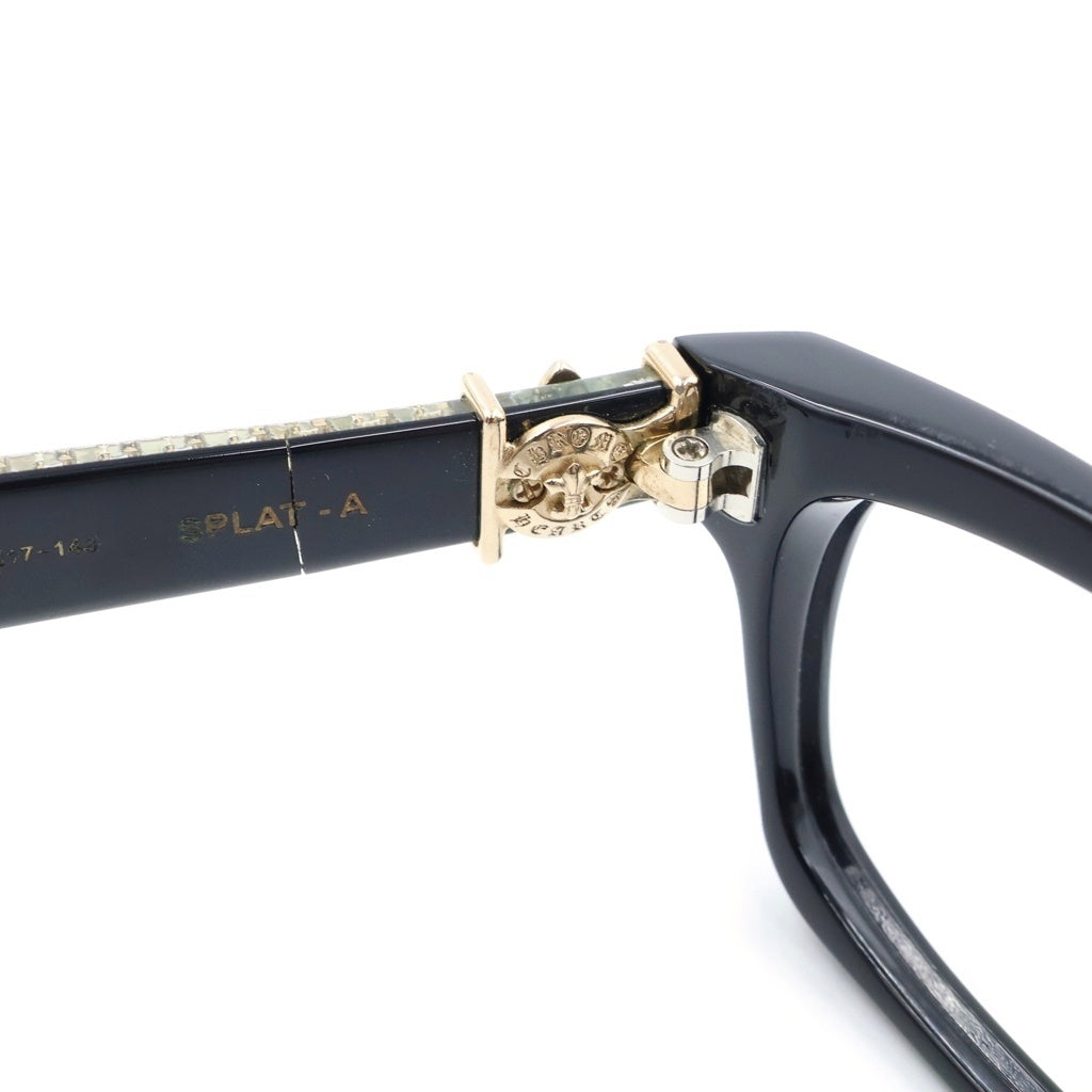 CHROME HEARTS(クロムハーツ) SPLAT-A BSフレアテンプル アイウェア サングラス メガネ ブラック/ゴールド 55□17-143