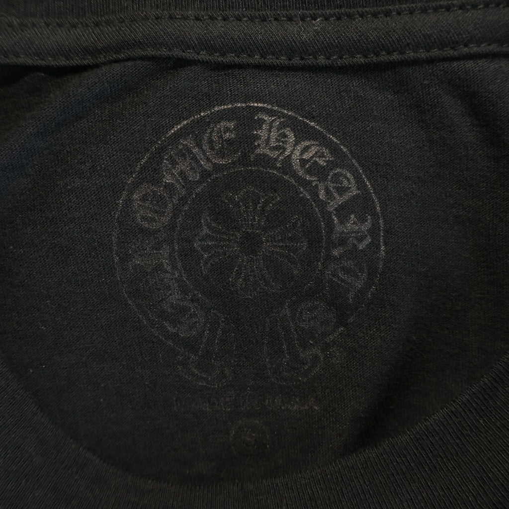CHROME HEARTS(クロムハーツ) CH L/S T-SHIRT アームフローラル バックホースシュープリント 長袖Tシャツ ロンT ブラック