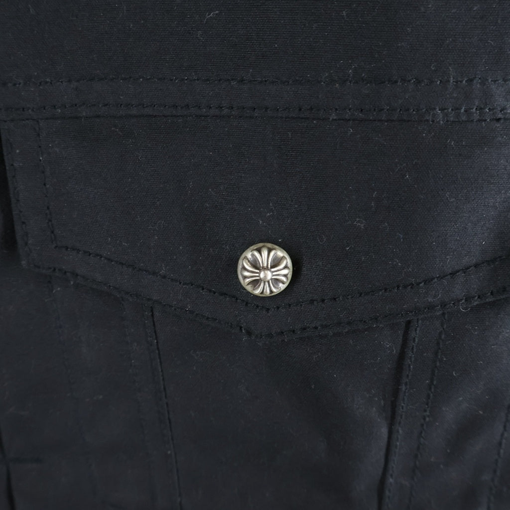CHROME HEARTS(クロムハーツ) WHIPLASH OIL オイル加工 裏地キルティング ワークジャケット ブラック