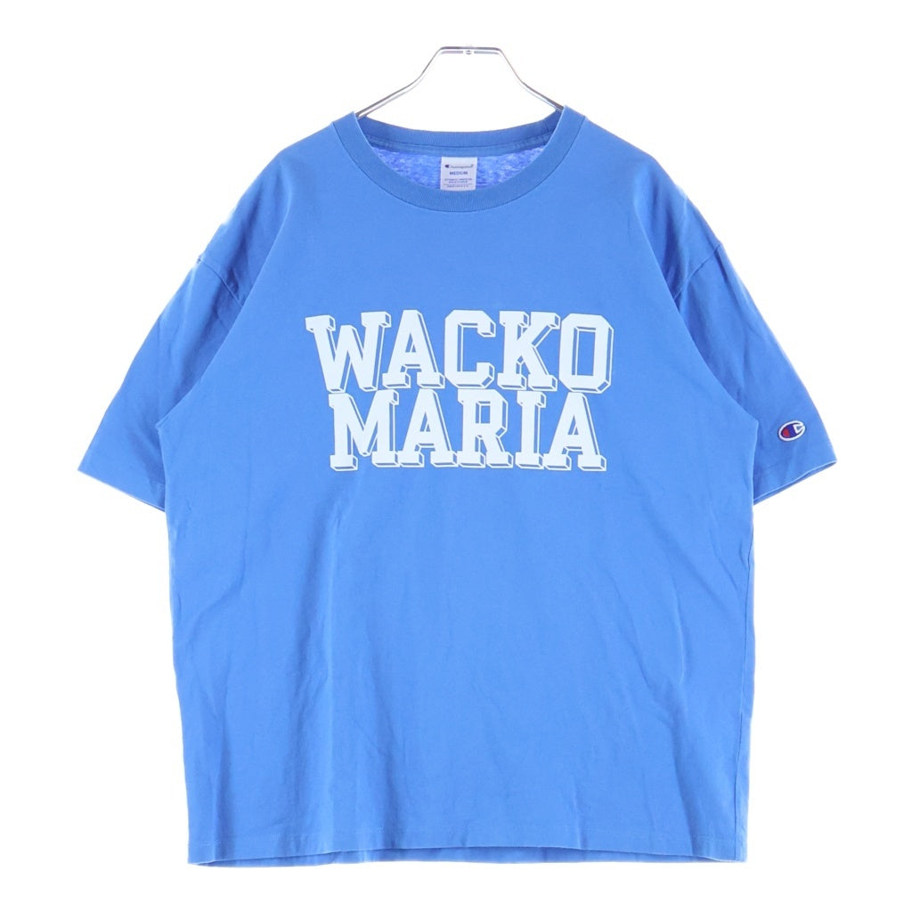 WACKO MARIA(ワコマリア) 26SS CHAMPION HEAVY WEIGHT ヘビーウェイトTシャツ 半袖Tシャツ カットソー クルーネック ブルー C8-D335