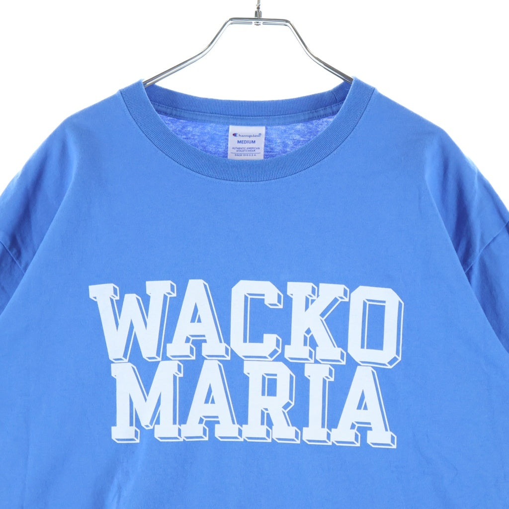 WACKO MARIA(ワコマリア) 26SS CHAMPION HEAVY WEIGHT ヘビーウェイトTシャツ 半袖Tシャツ カットソー クルーネック ブルー C8-D335