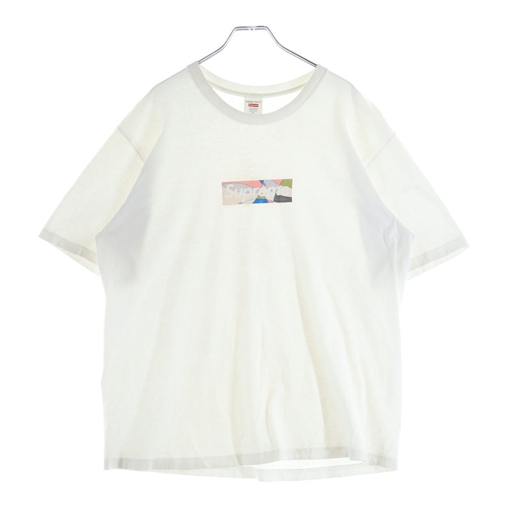 SUPREME(シュプリーム) ×21SS Emilio Pucci Box Logo Tee エミリオプッチ ボックスロゴ 半袖Tシャツ カットソー クルーネック ホワイト