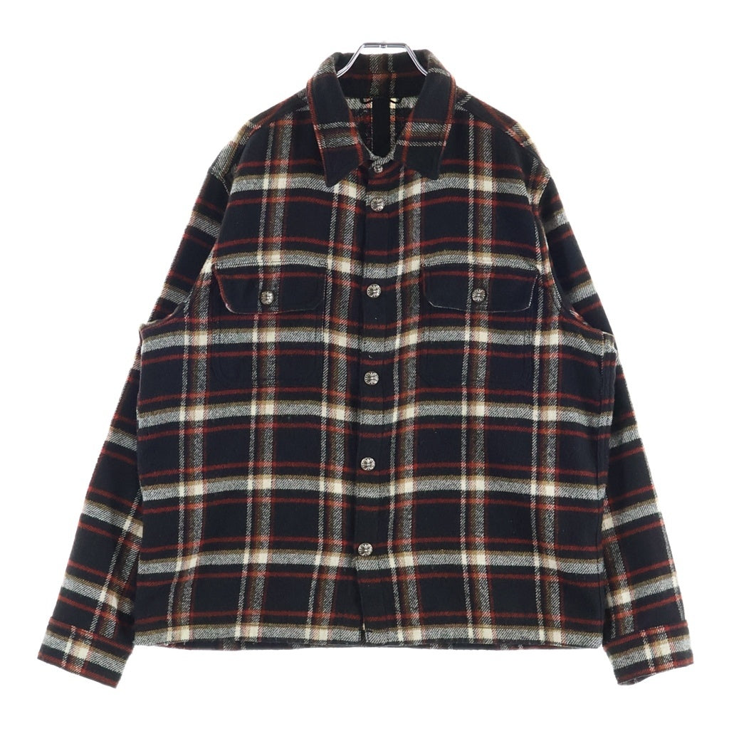 CHROME HEARTS(クロムハーツ) Y NOT WORK DOG ワークドッグ チェック柄ワークドッグシャツジャケット ブラウン