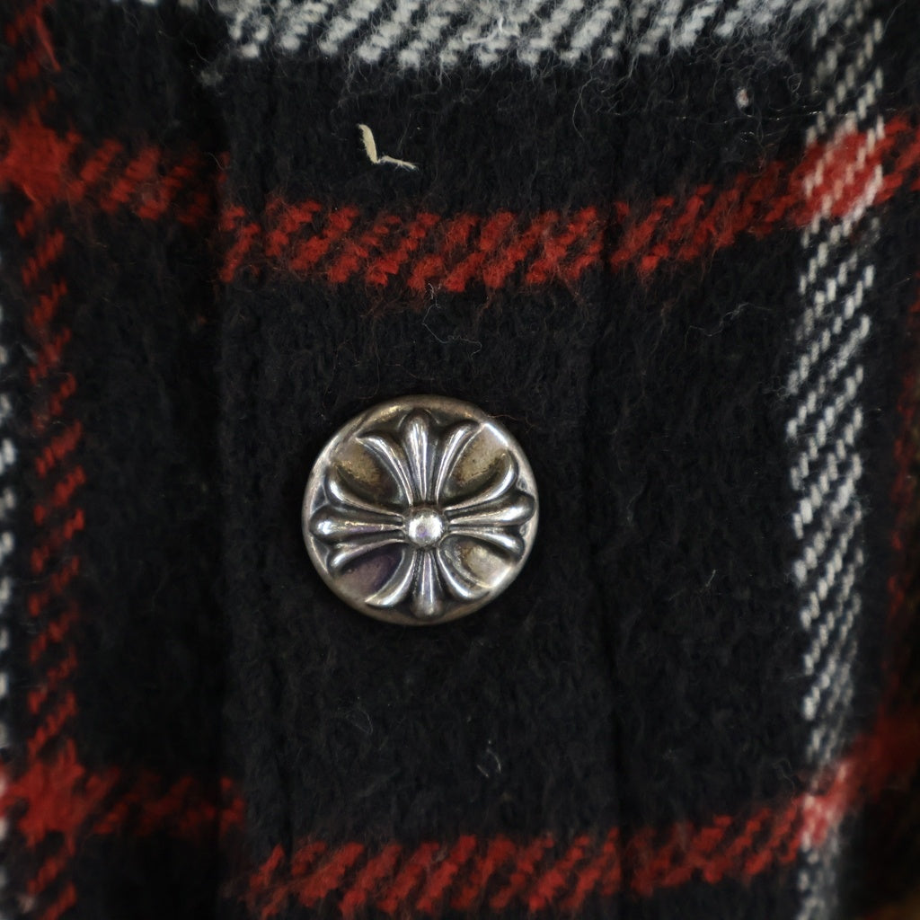 CHROME HEARTS(クロムハーツ) Y NOT WORK DOG ワークドッグ チェック柄ワークドッグシャツジャケット ブラウン