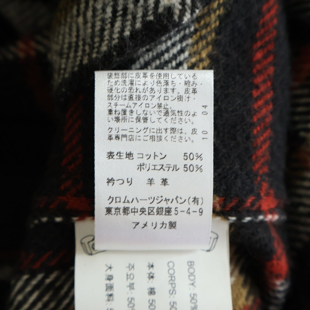 CHROME HEARTS(クロムハーツ) Y NOT WORK DOG ワークドッグ チェック柄ワークドッグシャツジャケット ブラウン