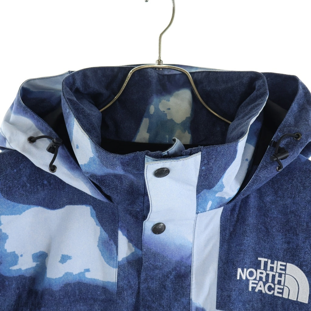 SUPREME(シュプリーム) 21AW ×THE NORTH FACE Bleached Denim Print Mountain Jacket NP52100I ザノースフェイス ブリーチド デニムプリント マウンテン ジャケット ブルー