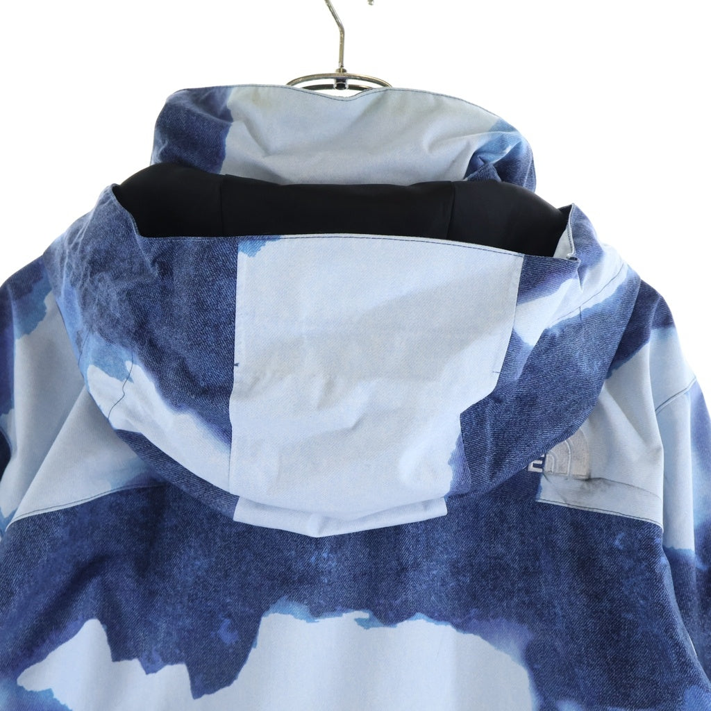 SUPREME(シュプリーム) 21AW ×THE NORTH FACE Bleached Denim Print Mountain Jacket NP52100I ザノースフェイス ブリーチド デニムプリント マウンテン ジャケット ブルー