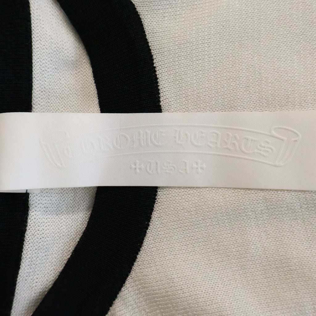 CHROME HEARTS(クロムハーツ) 3 Cross Patch CH Logo Embroidery Raglan Long Sleeve Tee クロムハーツ 3クロスパッチ CHロゴ刺繍 ラグラン ロングスリーブTシャツ ホワイト/ブラック