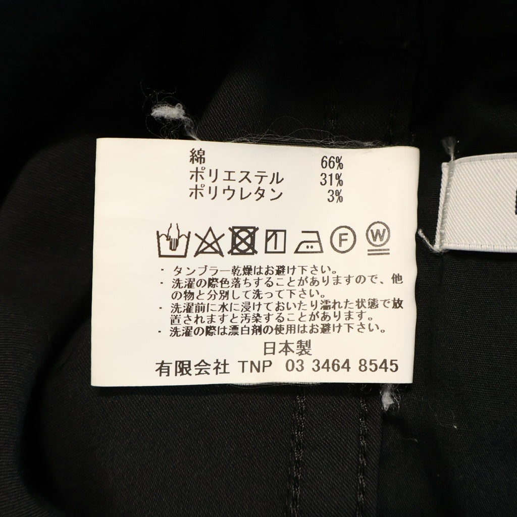 nonnative(ノンネイティブ) 20SS OFFICER EASY PANTS C/P/P SATIN STRETCH COOLMAX イージーパンツ ブラック NN-P3793