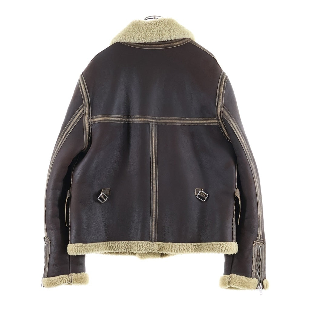 VYNER ARTICLES(ヴァイナーアーティクルズ) ムートンボア レザージャケット ブルゾン ブラウン