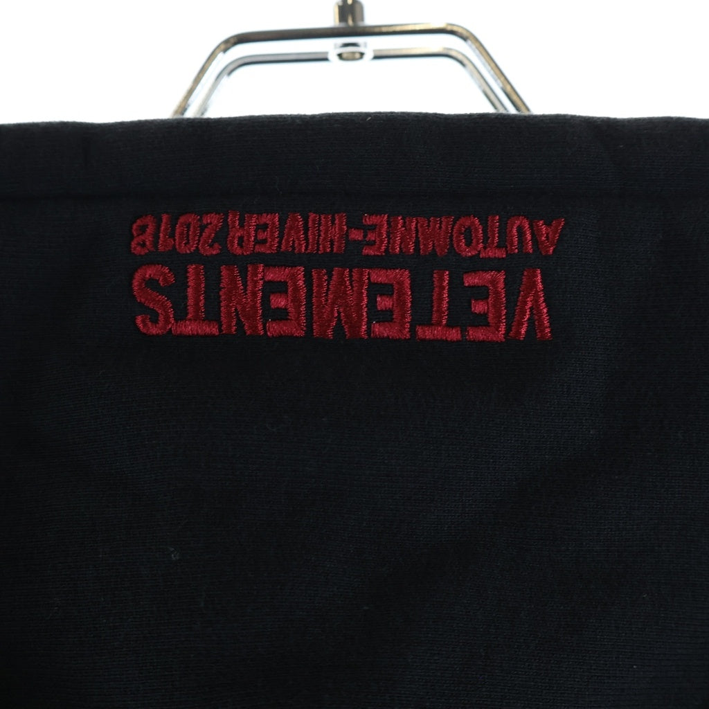 VETEMENTS(ヴェトモン) 17AW RAMMSTEIN Hoodie ラムシュタイン プリントプルオーバーパーカー フーディー ブラック MAH18TR29