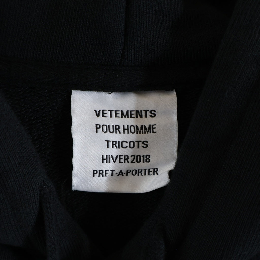 VETEMENTS(ヴェトモン) 17AW RAMMSTEIN Hoodie ラムシュタイン プリントプルオーバーパーカー フーディー ブラック MAH18TR29