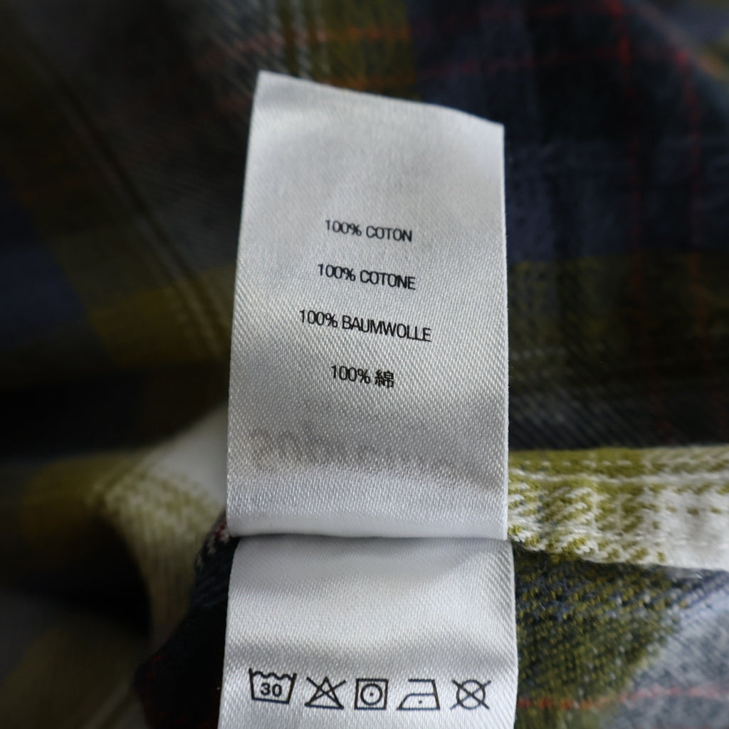 SUPREME(シュプリーム) 22SS Brushed Plaid Flannel Shirt ブラッシュド フランネルシャツ 長袖シャツ イエロー