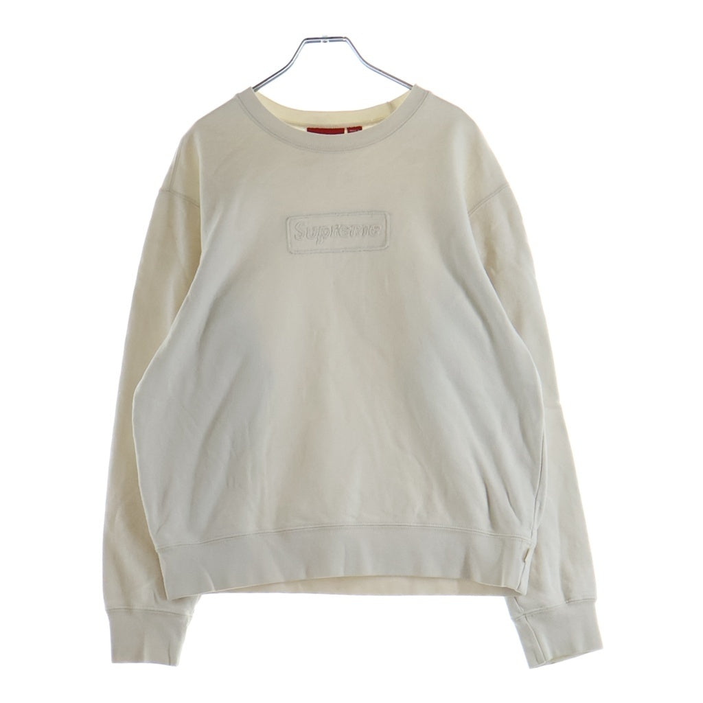 SUPREME(シュプリーム) 20SS Cutout Logo Crewneck カットアウトロゴ クルーネックスウェットトレーナー アイボリー