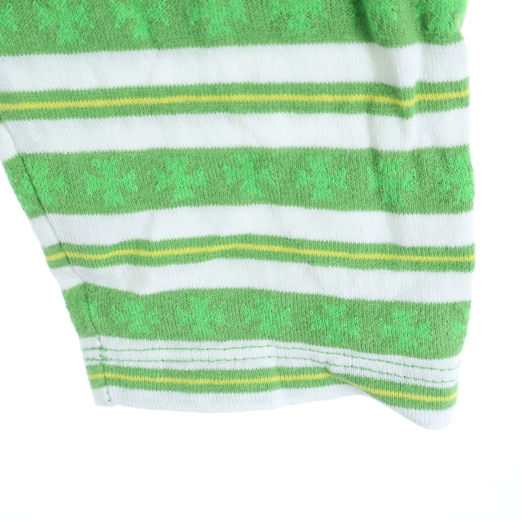 CHROME HEARTS(クロムハーツ) MATTY BOY Y NOT STRIPE POLO マッティボーイ ストライプ長袖ポロシャツ グリーン