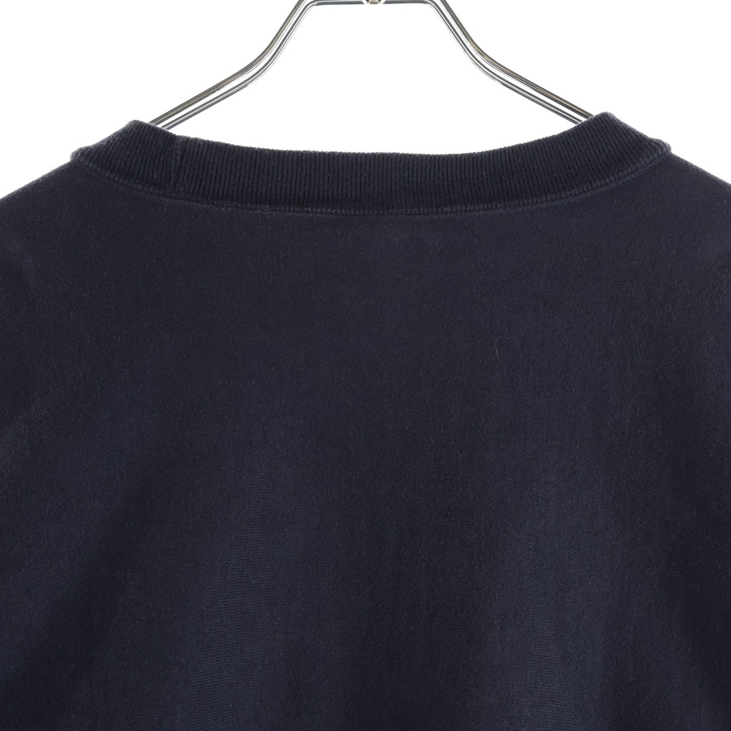 SAINT MICHAEL(セントマイケル) 24AW MX CREW SWT ダメージ加工 クルーネックスウェットトレーナー ネイビー SM-YS1-0000-033