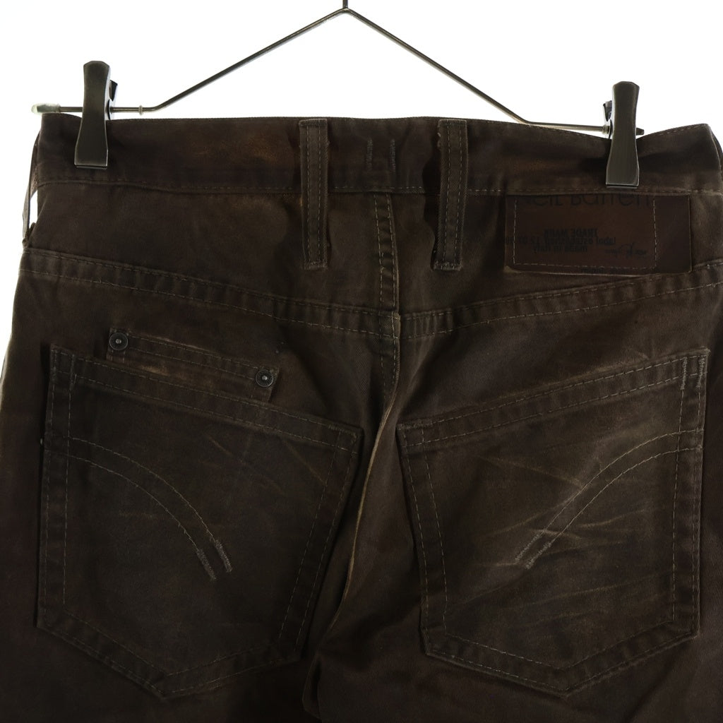 Neil Barrett(ニール バレット) Pants むら染め コットンパンツ ブラウン