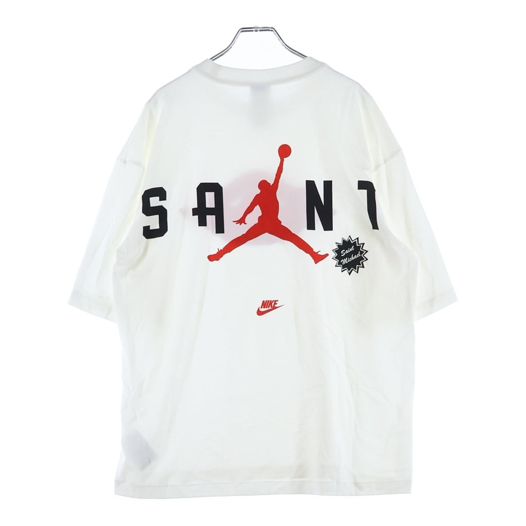 SAINT MICHAEL(セントマイケル) ×JORDAN M J SM SS TEE ジョーダン 半袖Tシャツ カットソー クルーネック ホワイト