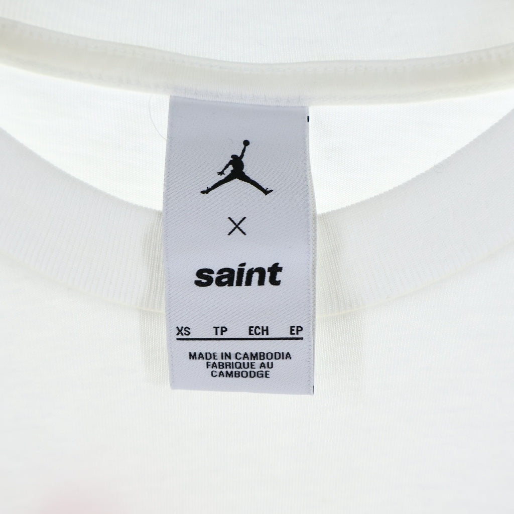 SAINT MICHAEL(セントマイケル) ×JORDAN M J SM SS TEE ジョーダン 半袖Tシャツ カットソー クルーネック ホワイト