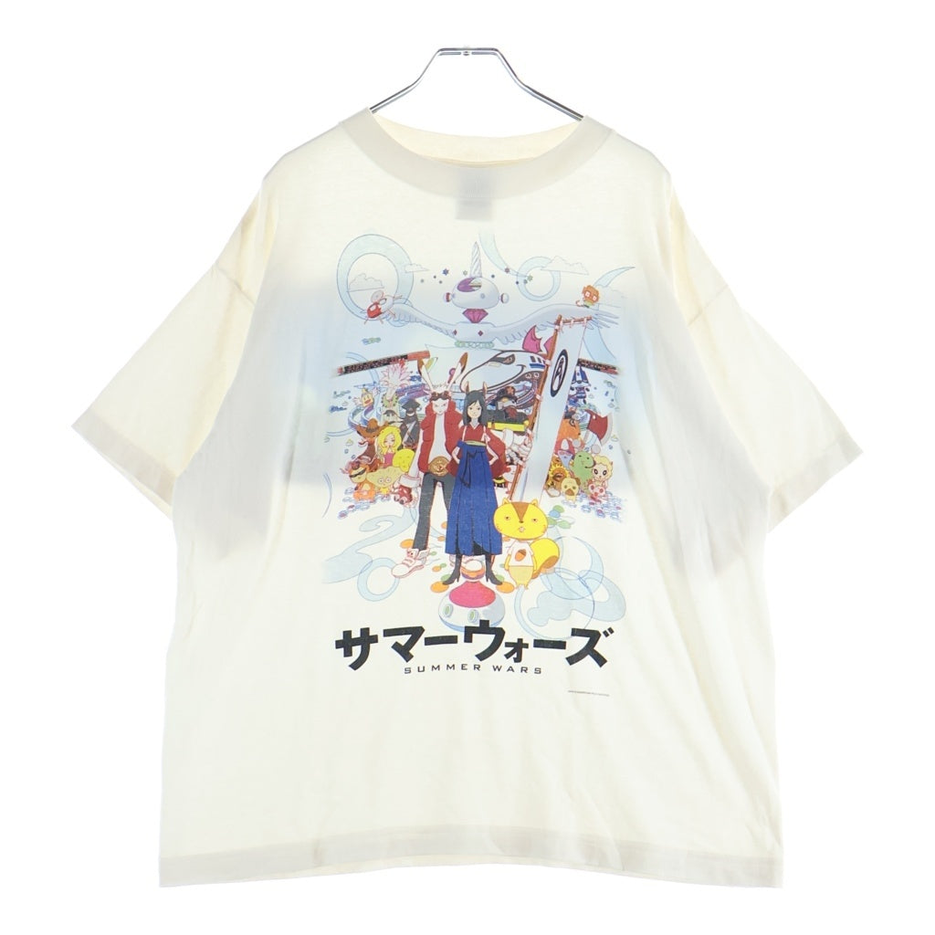 SAINT MICHAEL(セントマイケル) 24AW ×GEEKS RULE サマーウォーズ 半袖Tシャツ カットソー クルーネック ホワイト SM-YS1-0000-C28
