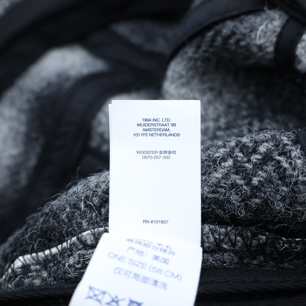 SUPREME(シュプリーム) ×25AW Harris Tweed Camp Cap ハリーズ ツイードキャンプ キャップ 帽子 ブラック