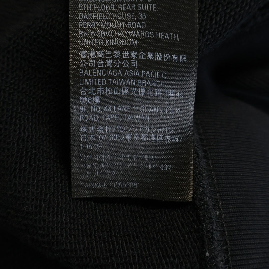 BALENCIAGA(バレンシアガ) 22AW リバースロゴ プリントデザイン フーデッド スウェット パーカー ブラック JP57 2022 02816