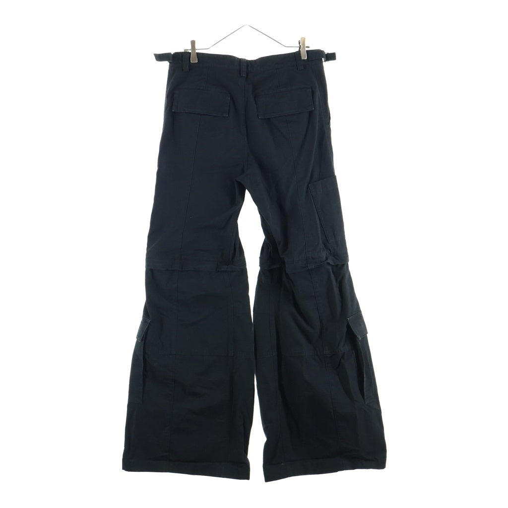BALENCIAGA(バレンシアガ) 23AW マルチポケットデザイン ジップアップ ワイドフレア パンツ ブラック 768810 TKP27